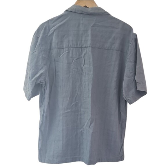 Boca Classics Island Wear Silk Cotton Camp Button Front Shirt Sz L Coastal Chic - Picture 2 of 14